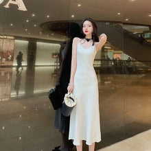 Load image into Gallery viewer, 2019 New Women Long Silk Dress Adjustable Spaghetti Strap Maxi Satin Slip Dresses Female Ladies Sexy V-neck Backless Maxi Dress
